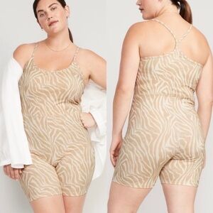 NWT Old Navy Powerchill Racerback Bodysuit in Zebra